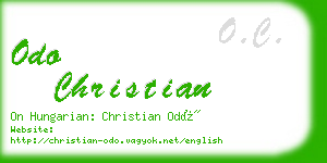 odo christian business card